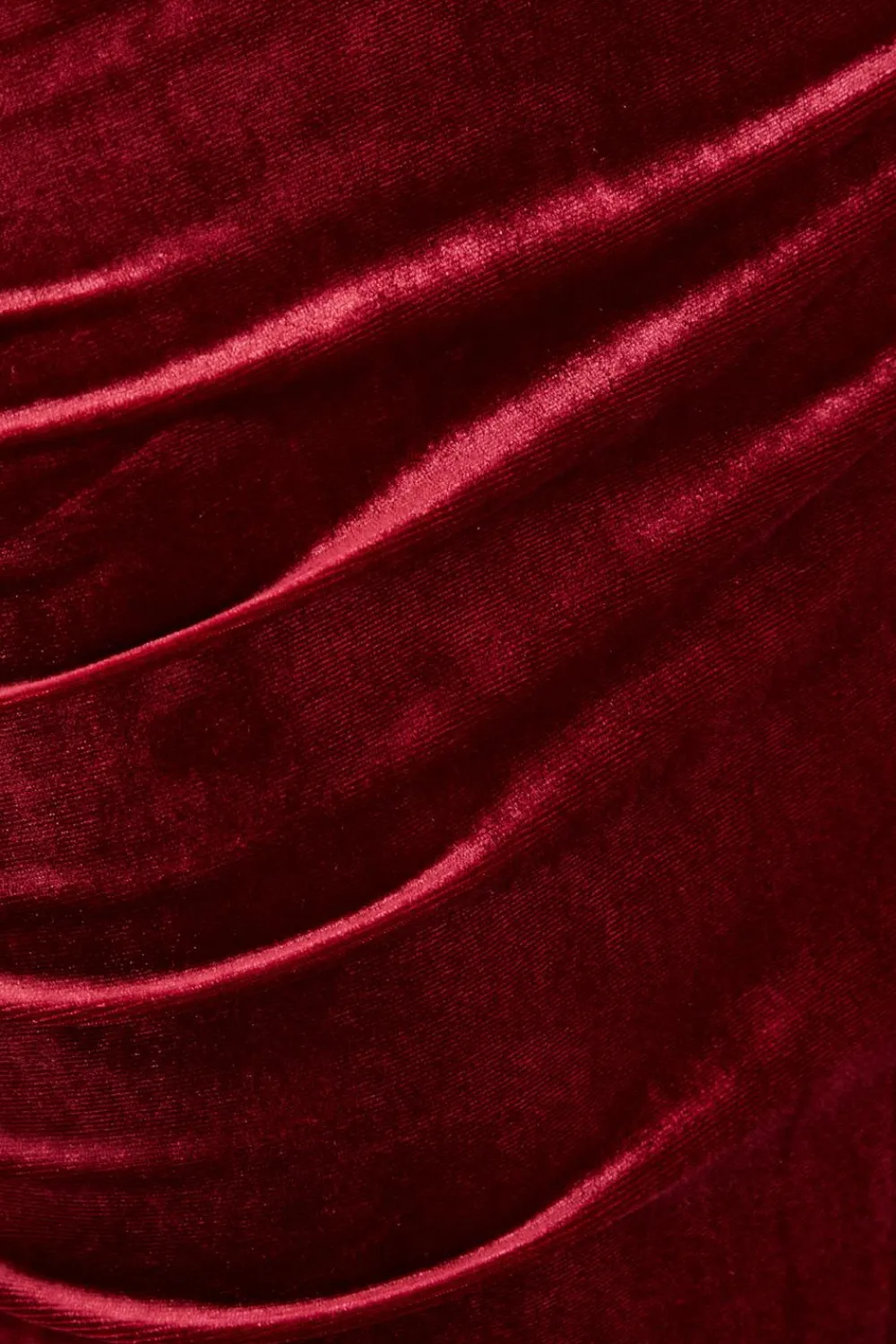 Quiz Trending: Red|Red Dresses>Dark Red Velvet Ruched Midi Dress