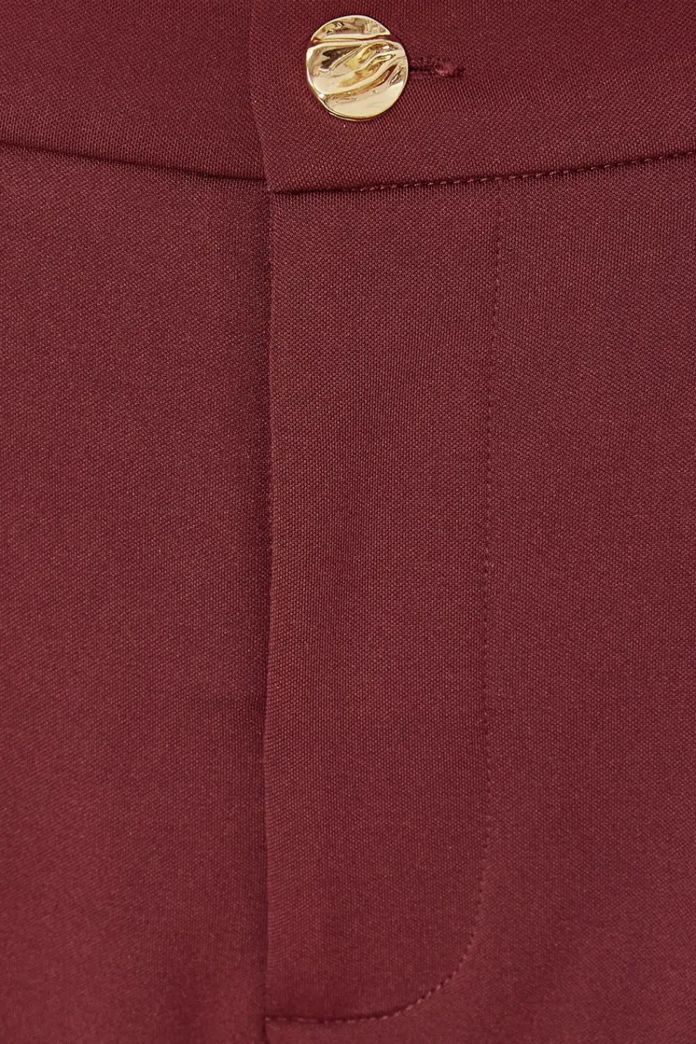 Quiz Workwear|Trousers>Dark Red Wide Leg Trousers