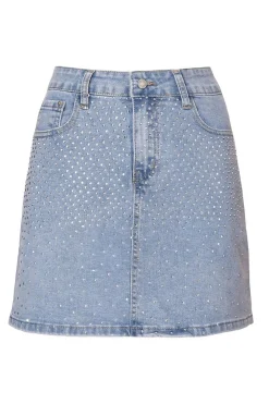Quiz Summer Clothes|Skirts>Denim Embellished Mini Skirt