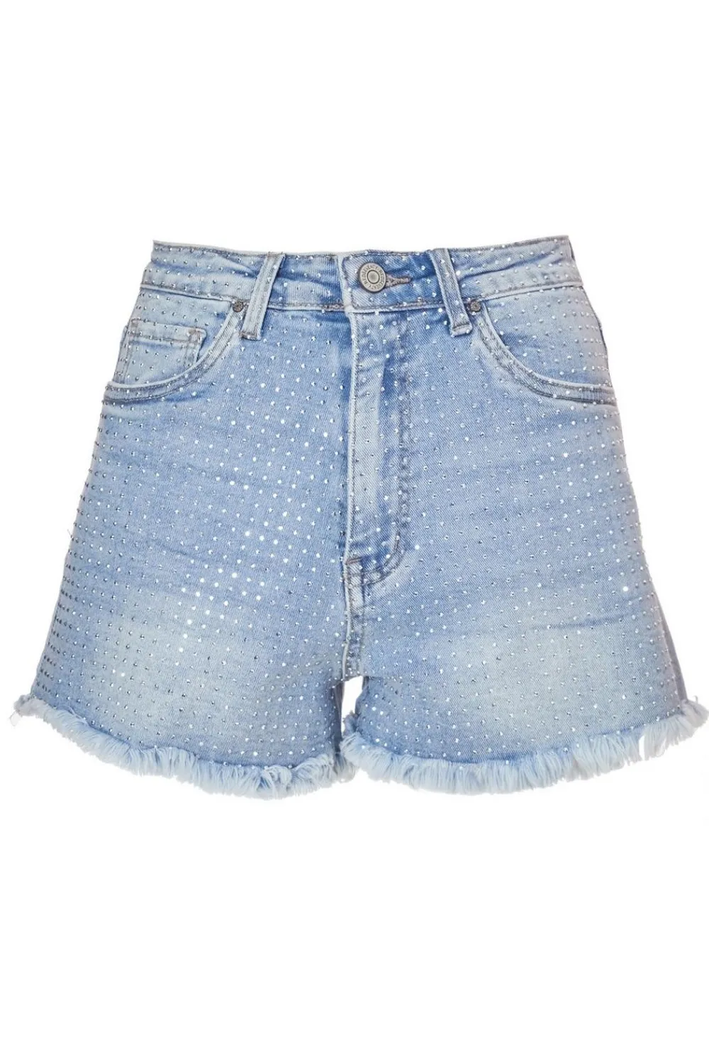 Quiz Summer Clothes|Shorts>Diamante Embellished Denim Shorts
