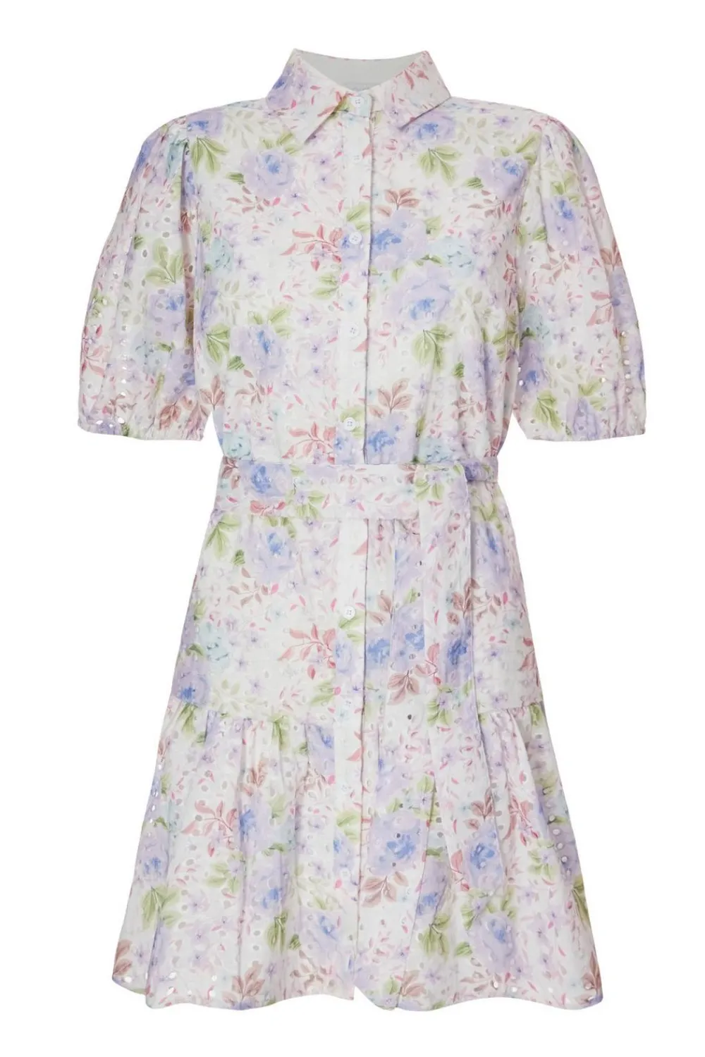 Quiz Summer Clothes|Holiday>Embroidered Floral Shirt Dress