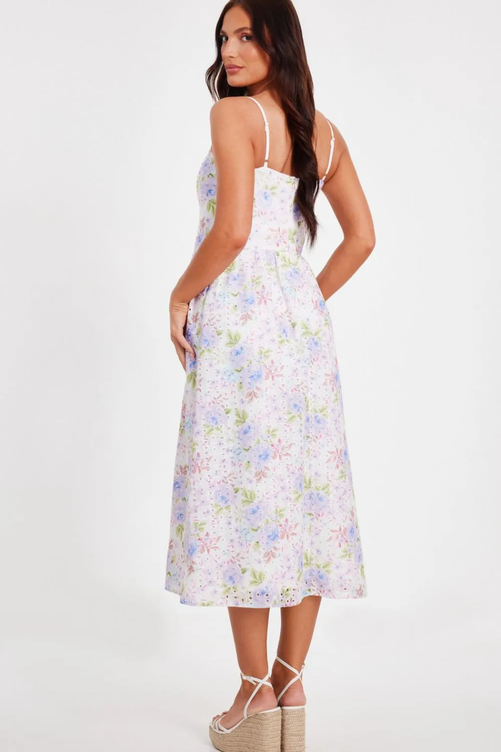 Quiz Day At The Races|Christening Guest>Floral Embroidered Midi Dress