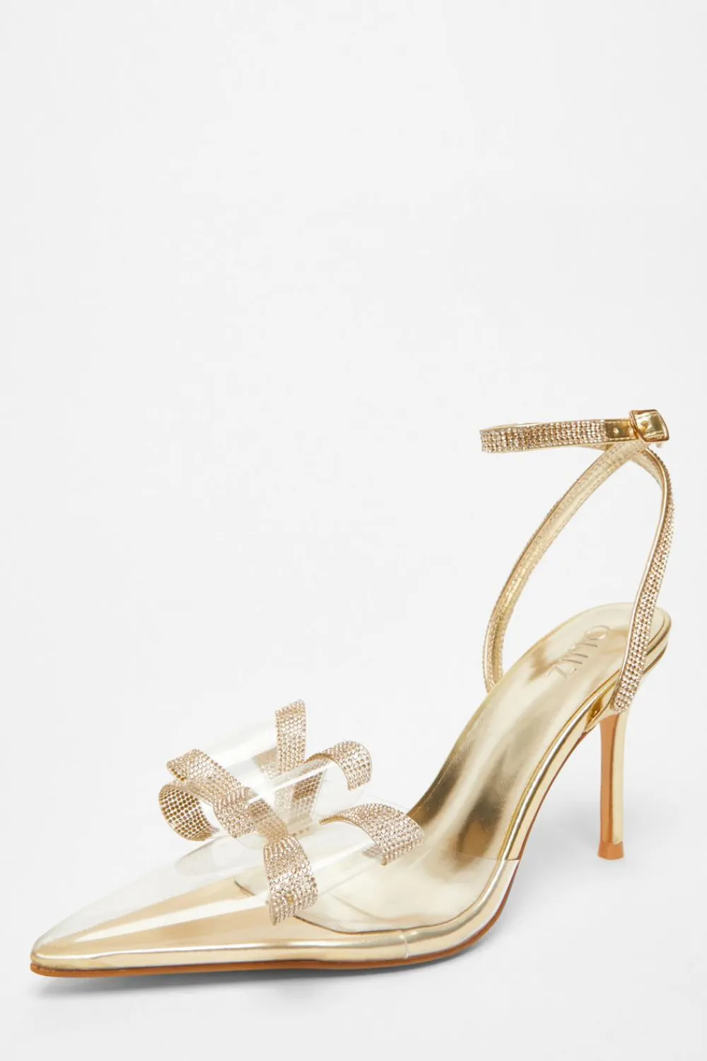 Quiz Shoe & Bag Sets|Heels>Bow Diamante Court Heels