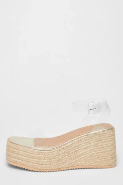 Quiz Wedges|Sandals>Clear Strap Wedges