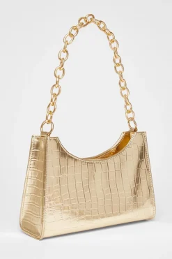 Quiz Bags>Croc Chain Strap Bag