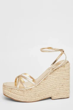 Quiz Wedges|Sandals>Cross Strap Platform Wedges
