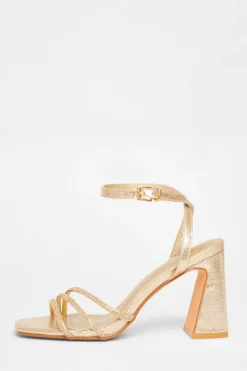 Quiz Shoe & Bag Sets|Occasion Shoes>Diamante Block Heels
