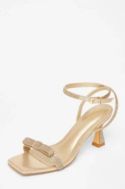 Quiz Occasion Shoes|Heels>Diamante Bow Front Heels