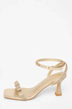 Quiz Occasion Shoes|Heels>Diamante Bow Front Heels