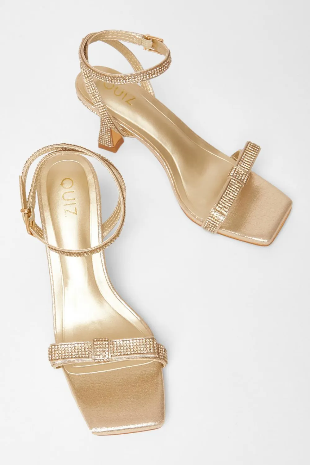 Quiz Occasion Shoes|Heels>Diamante Bow Front Heels