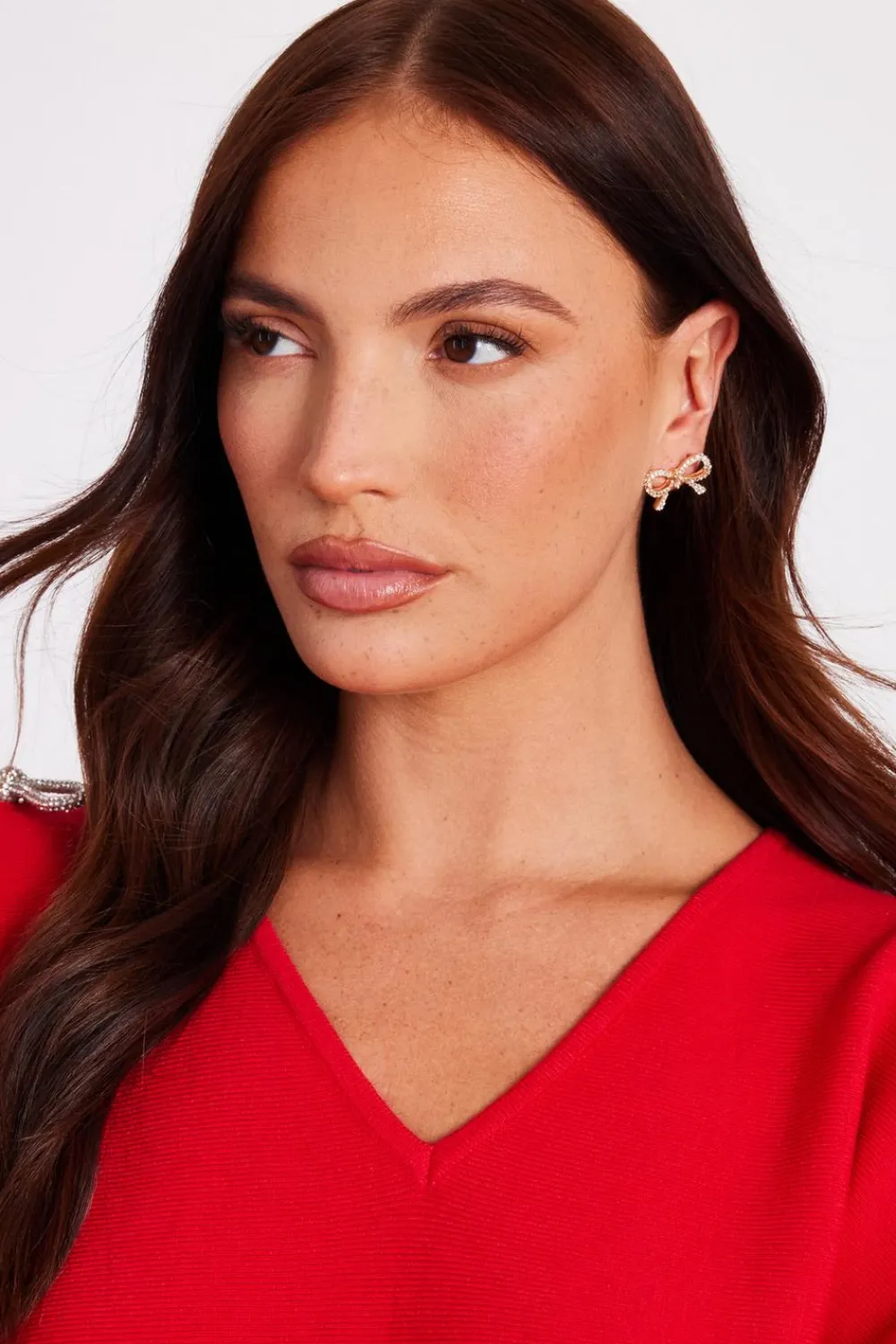 Quiz Jewellery|Earrings>Diamante Bow Stud Earrings