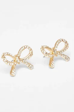 Quiz Jewellery|Earrings>Diamante Bow Stud Earrings