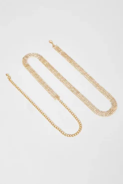 Quiz Belts|Occasion Accessories>Diamante Chain Belt