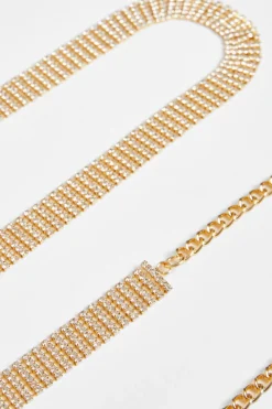 Quiz Belts|Occasion Accessories>Diamante Chain Belt