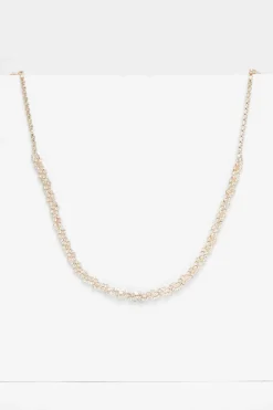 Quiz Jewellery|Bride To Be>Gold Diamante Cluster Necklace