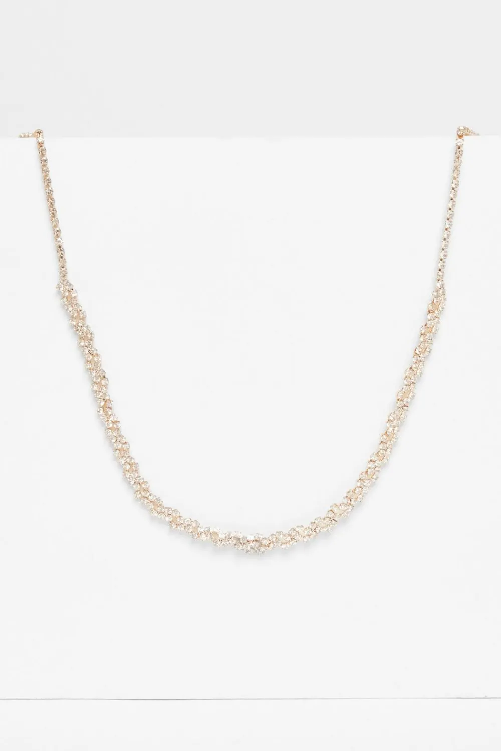 Quiz Jewellery|Bride To Be>Gold Diamante Cluster Necklace