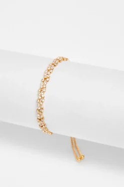 Quiz Wedding Accessories|Jewellery>Gold Diamante Cluster Toggle Bracelet