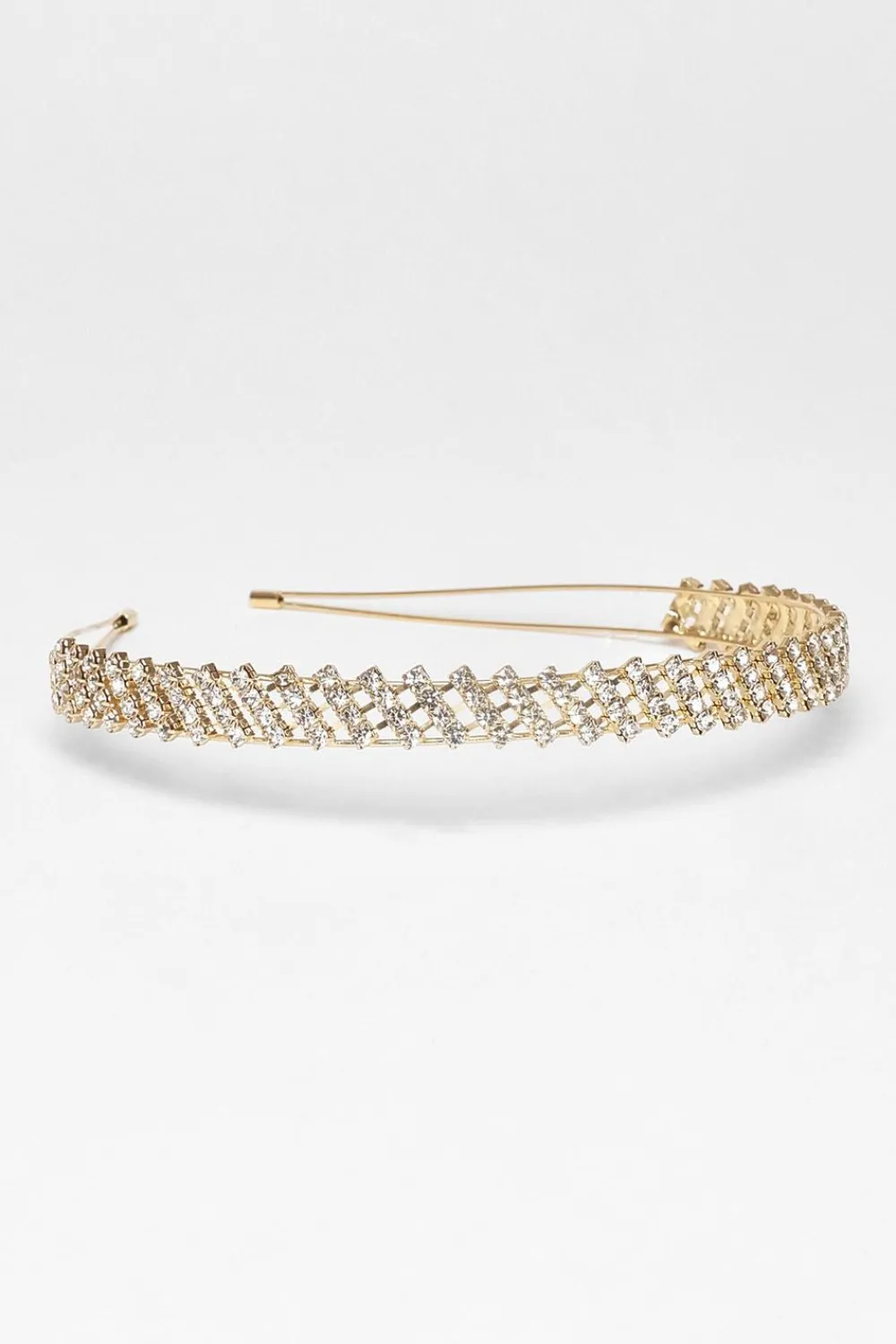 Quiz Wedding Accessories|Hair Accessories>Gold Diamante Headband