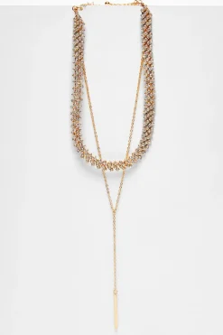 Quiz Jewellery|Occasion Jewellery>Diamante Layered Necklace