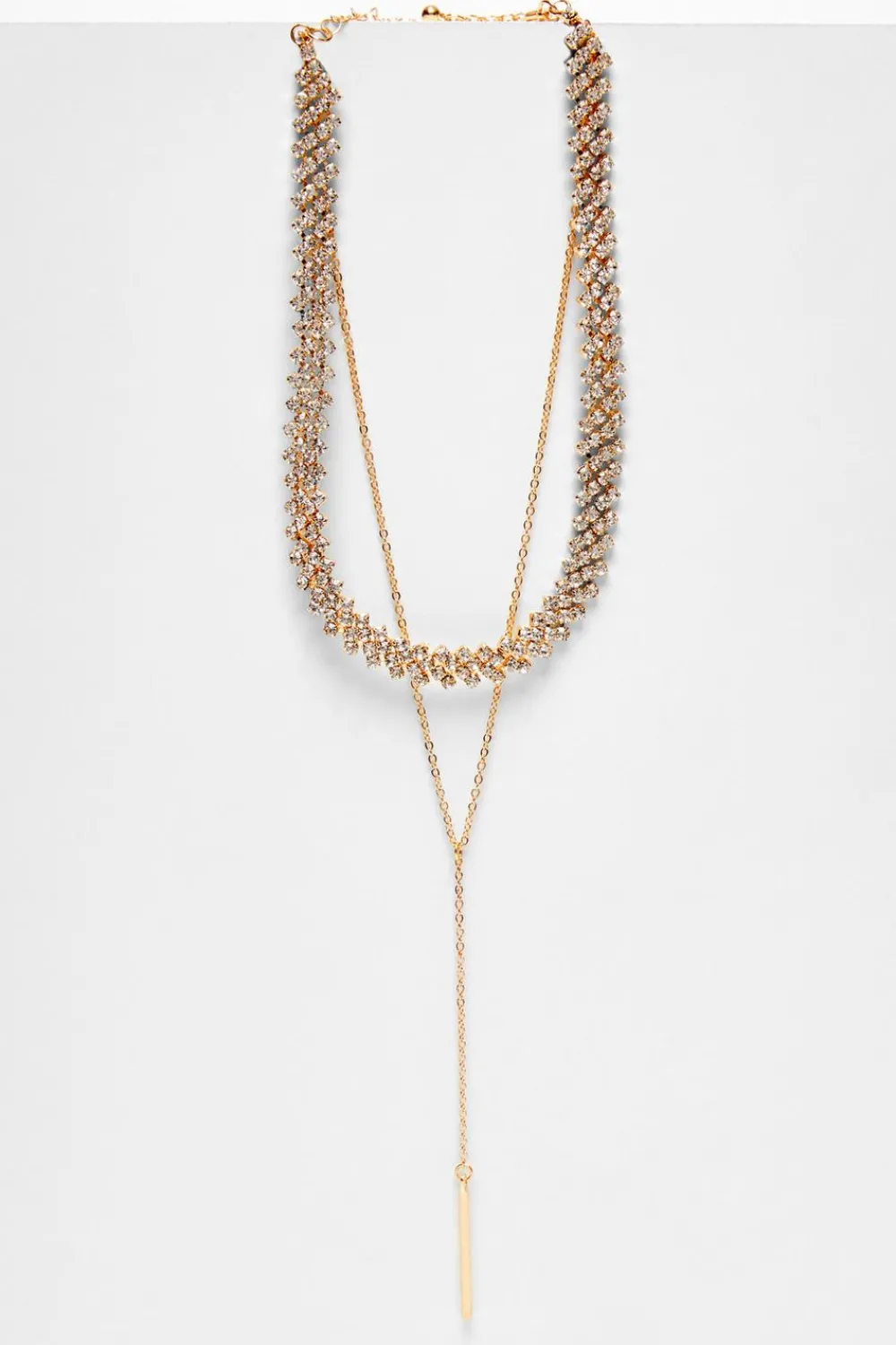 Quiz Jewellery|Occasion Jewellery>Diamante Layered Necklace
