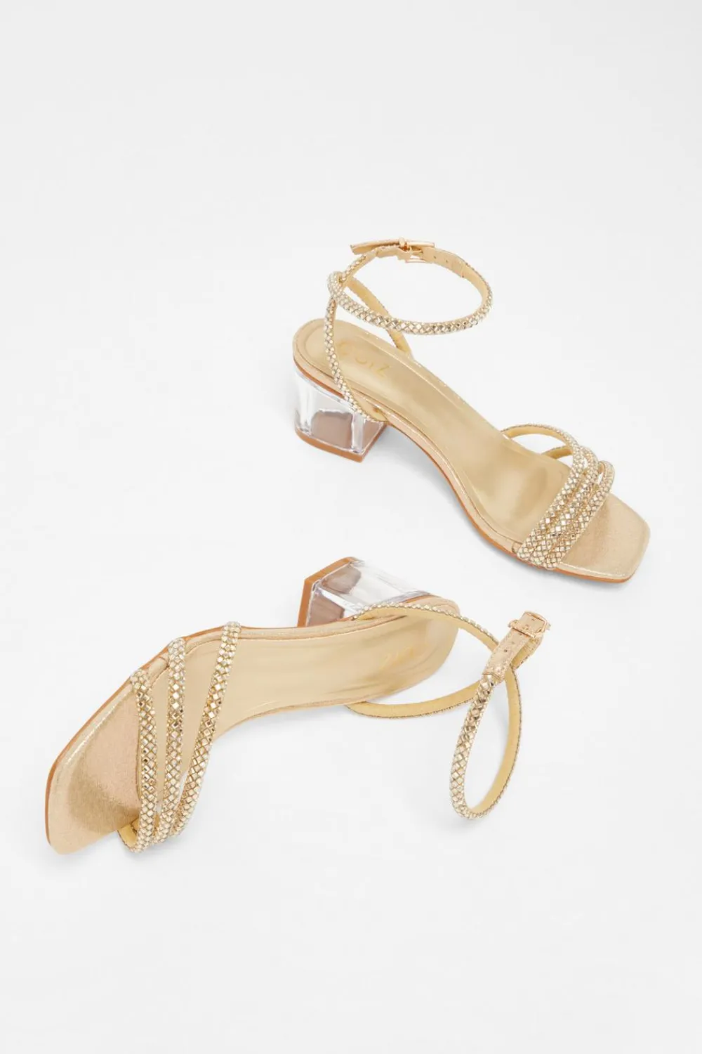 Quiz Sandals|Occasion Shoes>Diamante Low Heeled Sandals