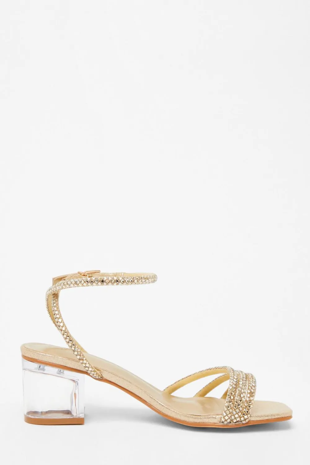 Quiz Sandals|Occasion Shoes>Diamante Low Heeled Sandals