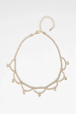 Quiz Jewellery|Occasion Jewellery>Diamante Scalloped Choker