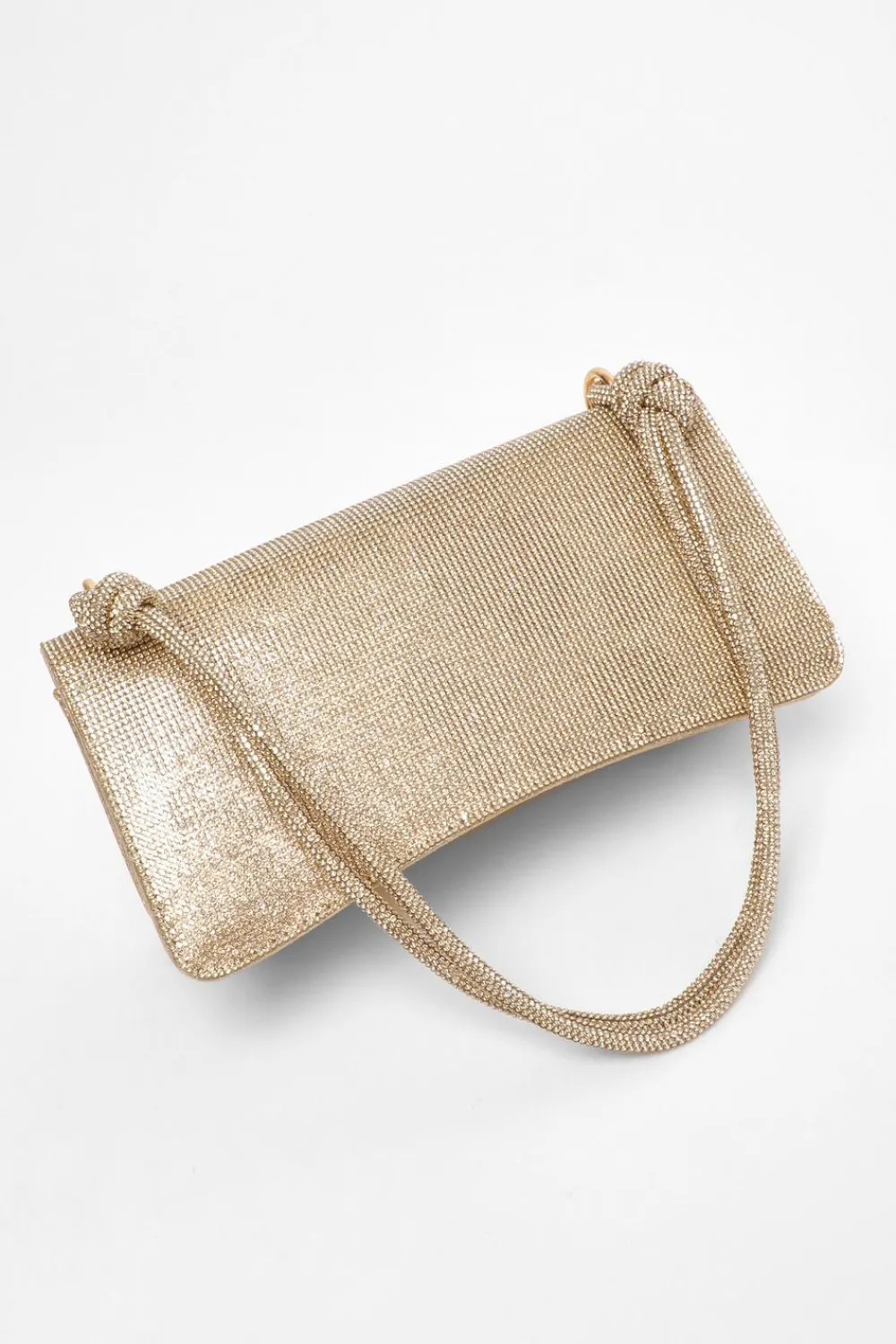 Quiz Bags|Shoe & Bag Sets>Gold Diamante Shoulder Bag