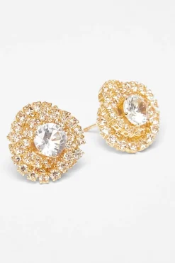 Quiz Wedding Accessories|Jewellery>Diamante Swirl Earrings