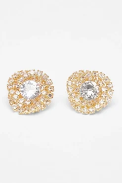 Quiz Wedding Accessories|Jewellery>Diamante Swirl Earrings