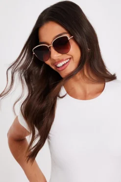 Quiz Holiday Accessories>Diamante Trim Sunglasses