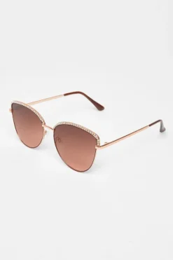 Quiz Holiday Accessories>Diamante Trim Sunglasses