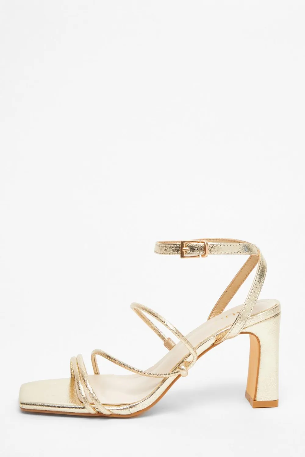 Quiz Sandals|Occasion Shoes>Faux Leather Strappy Heeled Sandals