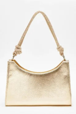 Quiz Bags|Shoe & Bag Sets>Gold Foil Knot Shoulder Bag