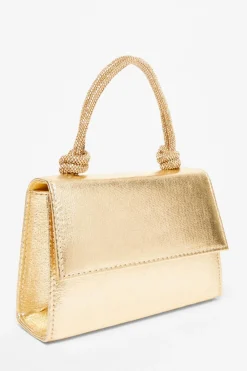 Quiz Wedding Accessories|Bags>Gold Foil Top Handle Bag
