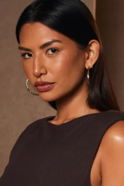 Quiz Jewellery|Holiday Accessories>Gold Large Twisted Hoop Earrings