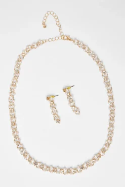 Quiz Wedding Accessories|Jewellery Sets>Gold Pearl Cluster Jewellery Set