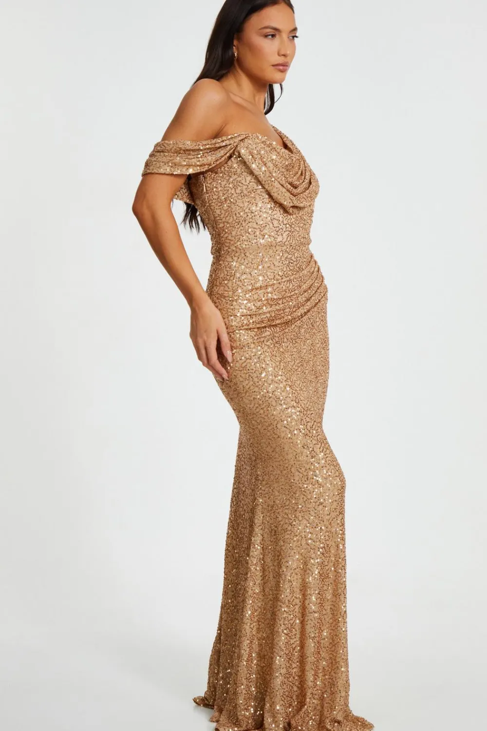 Quiz Prom Dresses|Prom & Ball>Sequin Drop Shoulder Maxi Dress