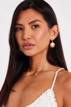 Quiz Jewellery|Holiday Accessories>Gold Shell Drop Earrings