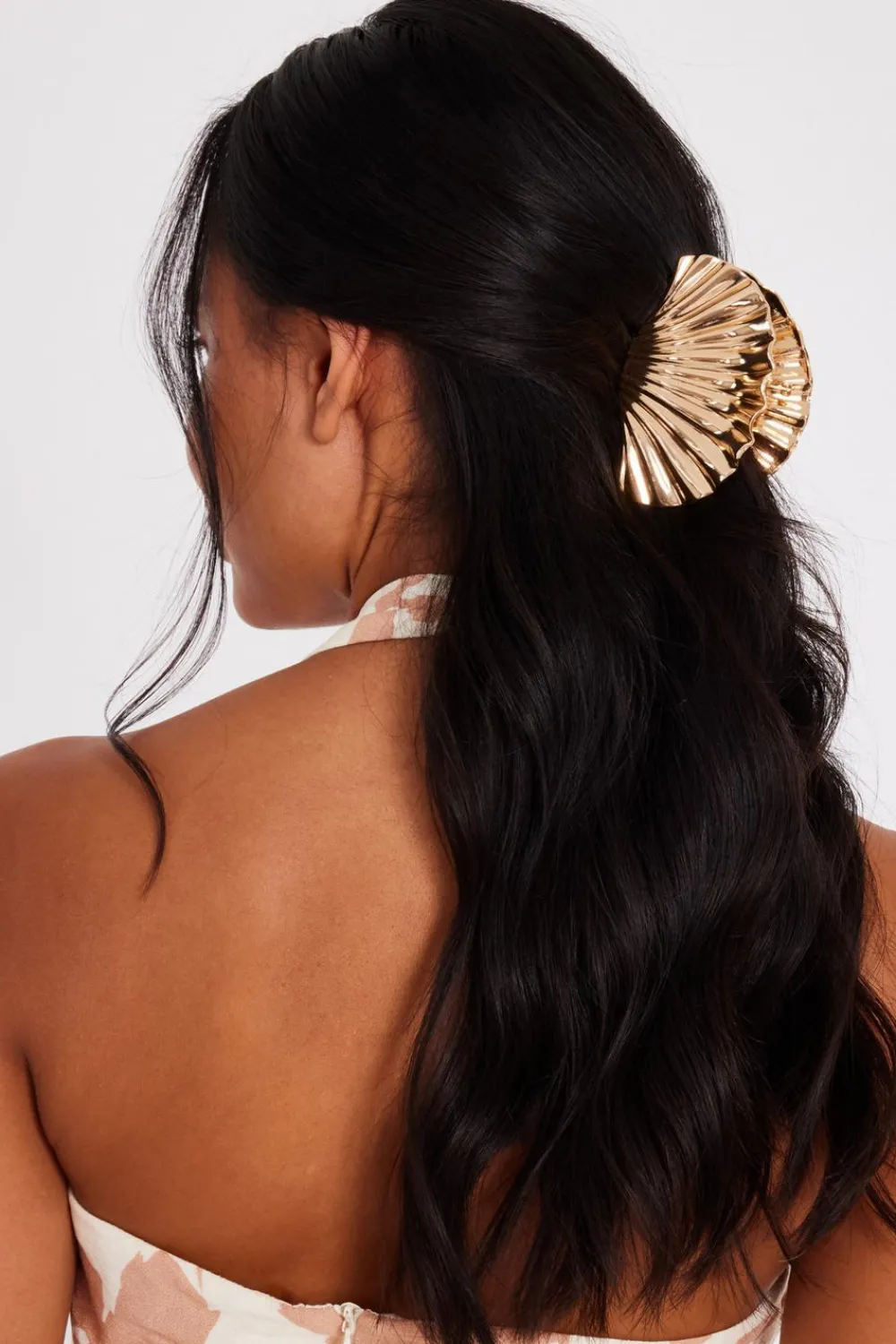 Quiz Holiday Accessories|Hair Accessories>Gold Shell Hair Claw