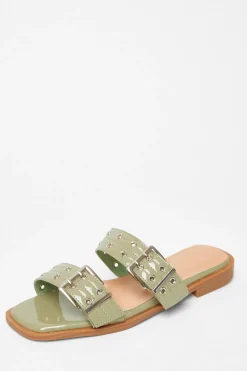 Quiz Sandals|Holiday Shoes>Buckle Flat Sandals
