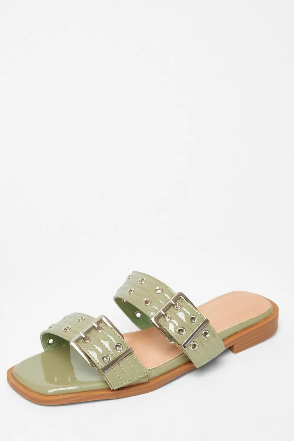 Quiz Sandals|Holiday Shoes>Buckle Flat Sandals