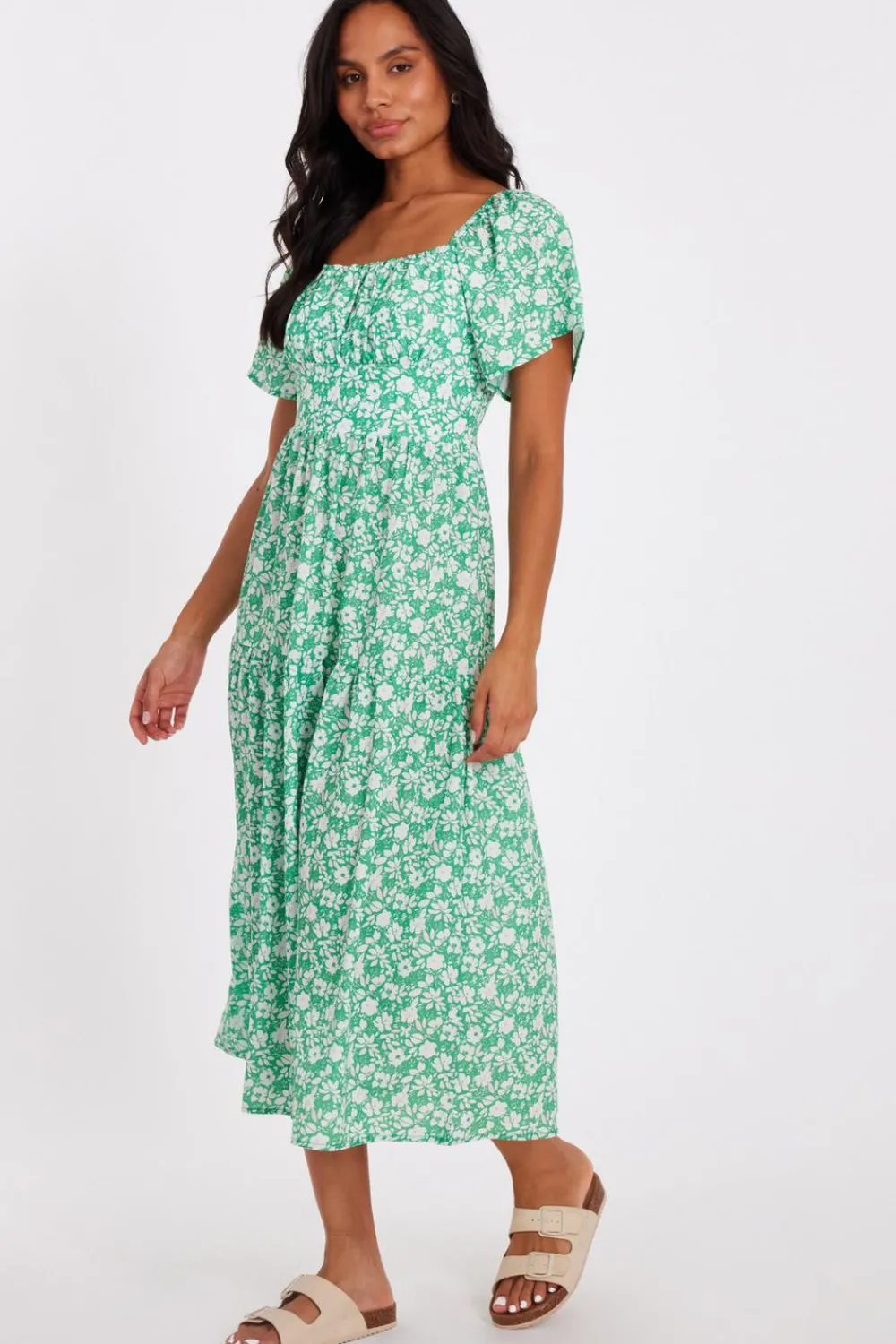 Quiz Summer Clothes|Holiday>Floral Print Midi Dress