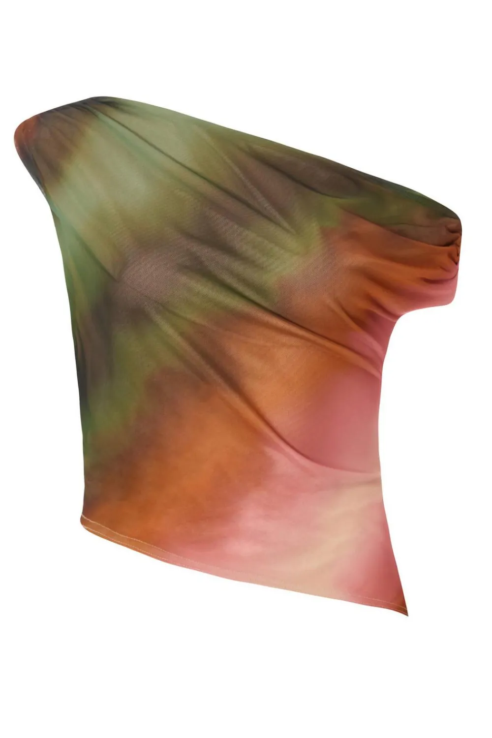 Quiz Going Out Tops|Day Tops>Green Mesh One Shoulder Crop Top