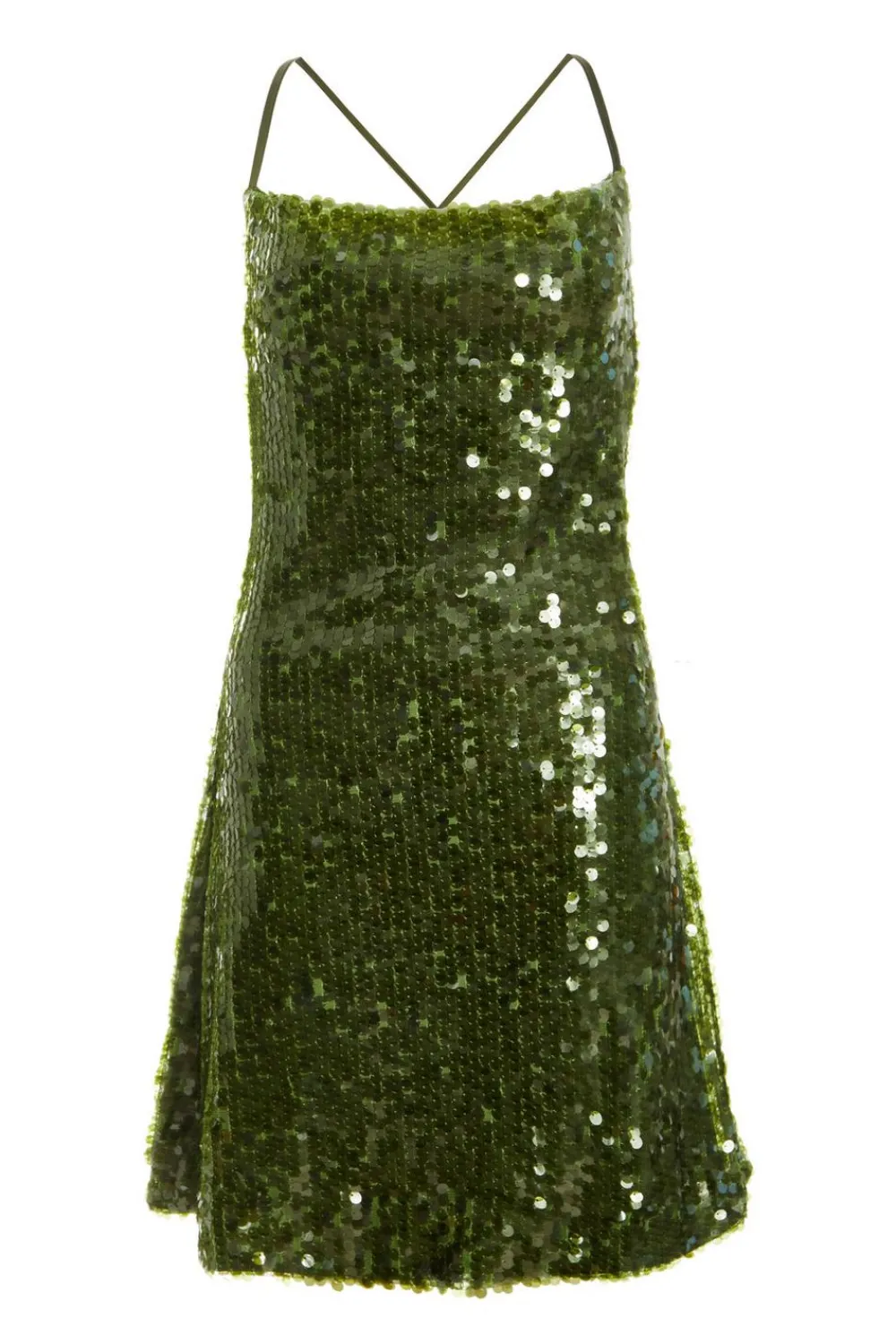 Quiz Mini Dresses|Green Dresses>Sequin Cowl Mini Dress