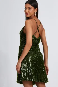Quiz Mini Dresses|Green Dresses><noscript><img width=