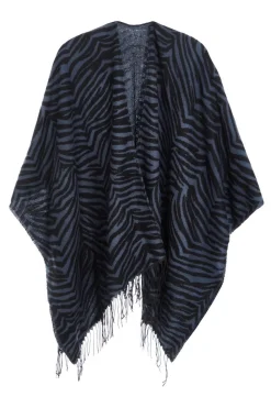 Quiz Capes & Ponchos>Grey Animal Print Cape