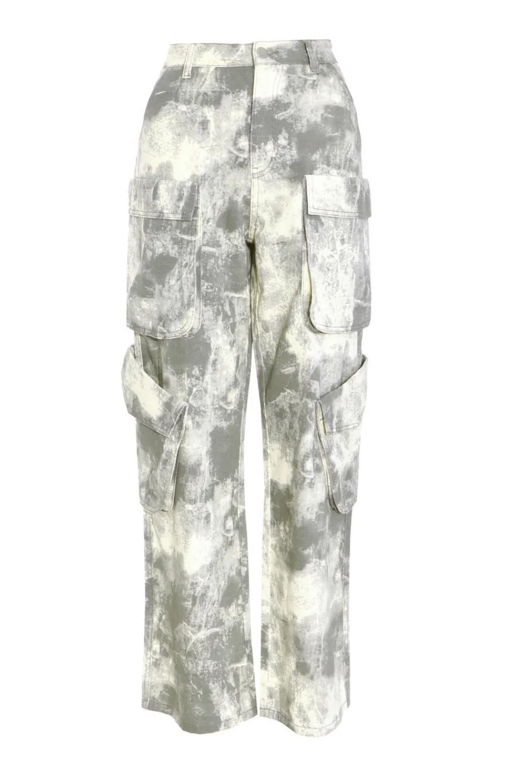 Quiz Summer Clothes|Casual Clothing>Grey Camo Print Cargo Trouser