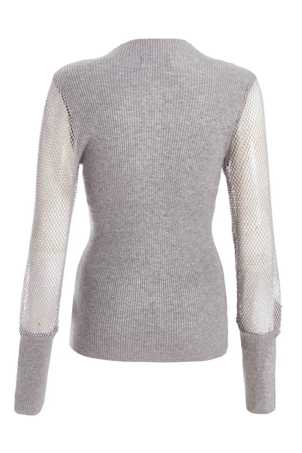 Quiz Knitwear|Jumpers>Knit Diamante Sleeve Jumper