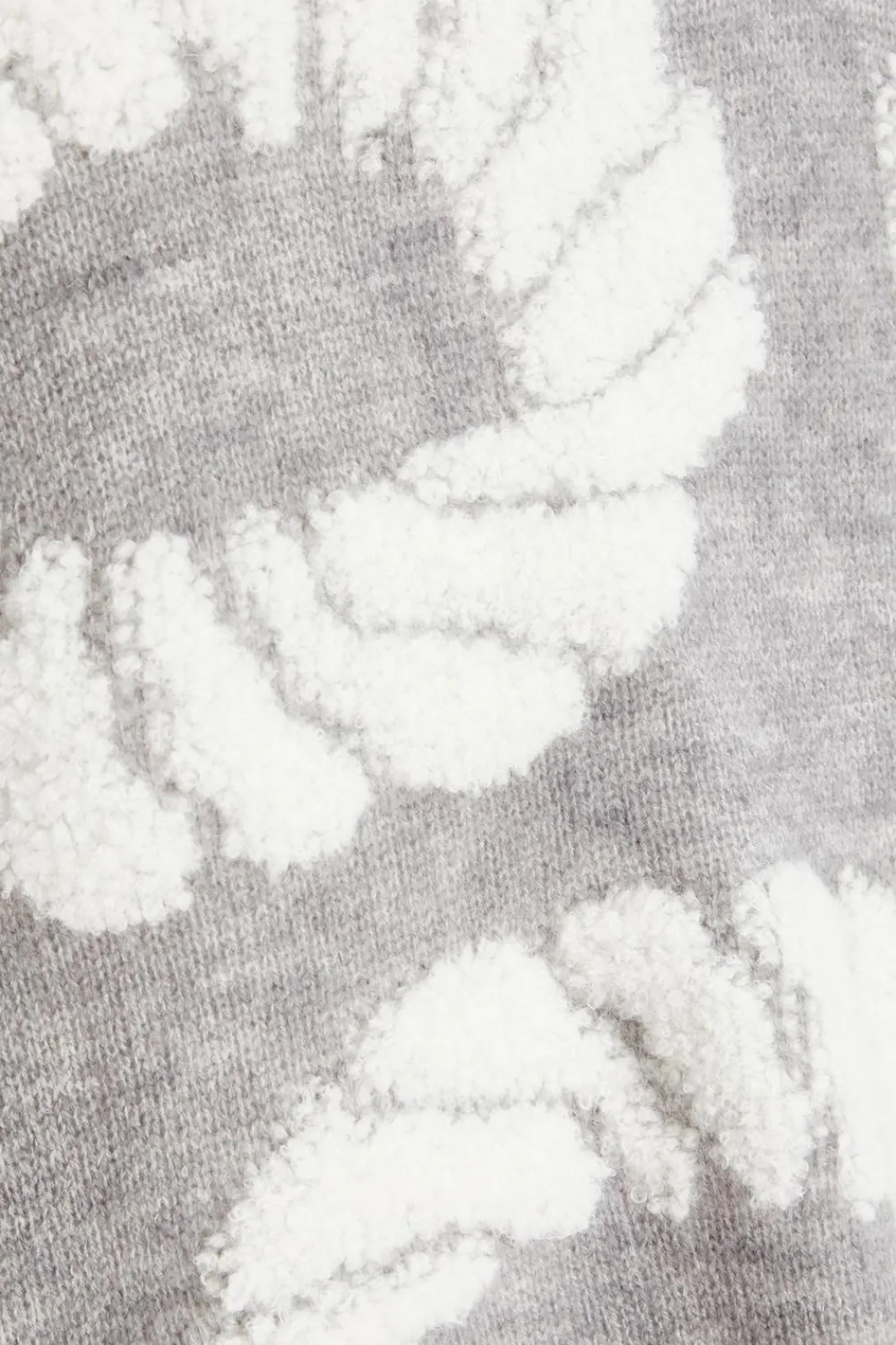 Quiz Knitwear|Casual Clothing>Grey Knit Printed Jumper